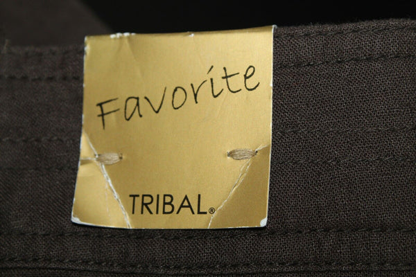 Tribal Favorite NEW $80 Sz 4 X 13 Chocolate Brown Linen Blend Below Waist Short