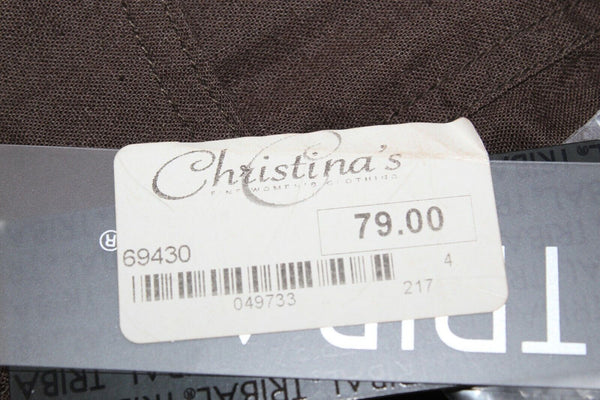 Tribal Favorite NEW $80 Sz 4 X 13 Chocolate Brown Linen Blend Below Waist Short
