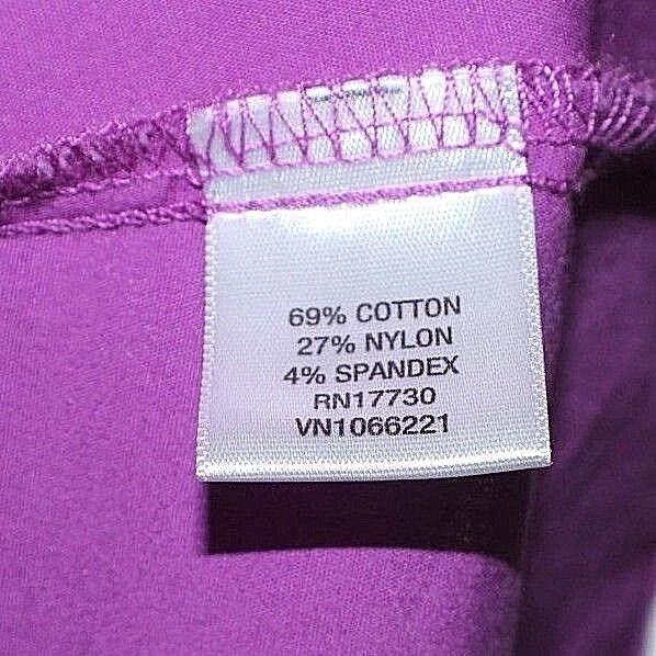 Merona Sz S Purple Ruffle Button Front Cotton Nylon Spandex Top