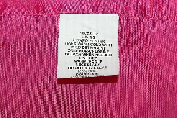 Trina Turk 6 Pink Gold Scalloped Rhinestones Hem 100% Silk Poly Lined Dress