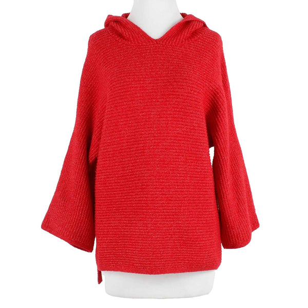 Old Navy Sz S Red Hooded Mid Sleeve Cotton Polyester Sweater
