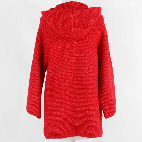 Old Navy Sz S Red Hooded Mid Sleeve Cotton Polyester Sweater