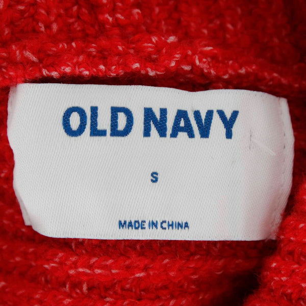 Old Navy Sz S Red Hooded Mid Sleeve Cotton Polyester Sweater