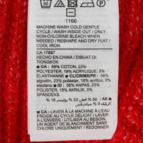 Old Navy Sz S Red Hooded Mid Sleeve Cotton Polyester Sweater