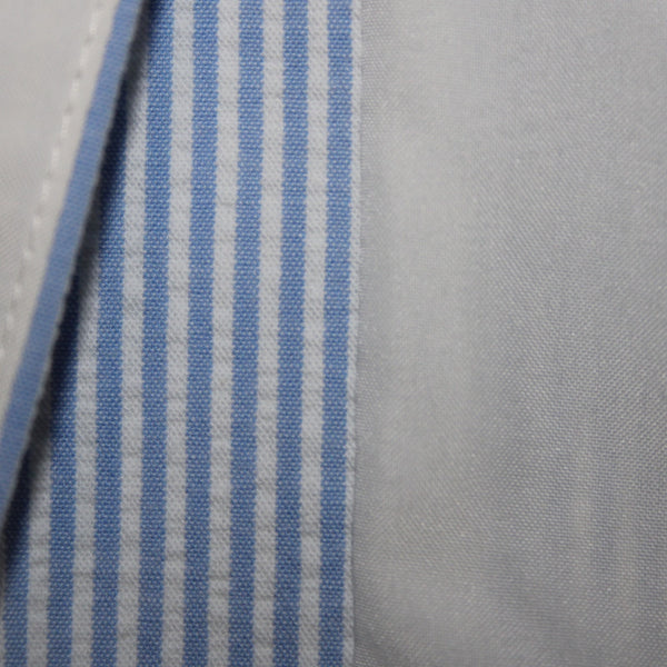 Loft Blazer Blazer Jacket Sz 10 Blue White Striped Collared Cotton Poly Jacket