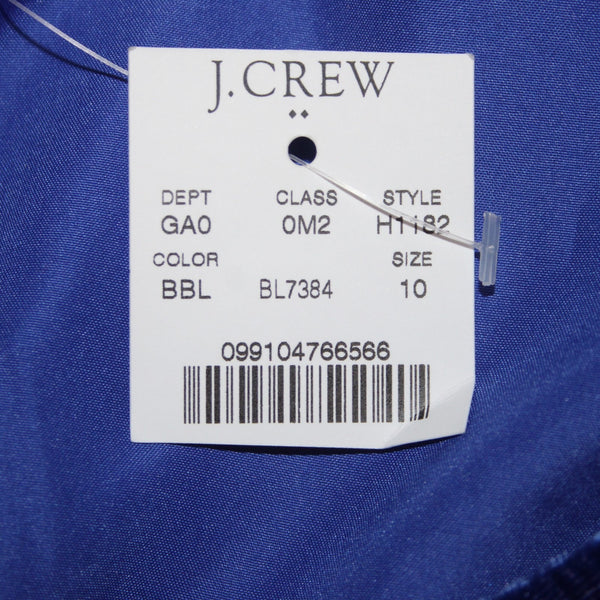 J Crew Top NEW Sz 10 Royal Blue Velvet Ruffles Sleeveless Viscose Nylon Top