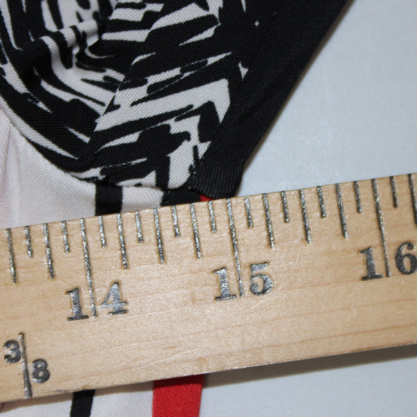 Joseph Ribkoff Dress Sz 4 Black White Red Knee Length Polyester Jersey Dress