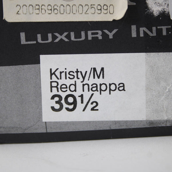 Taryn Rose Kristy Nappa Sz 39.5 M Red Leather Upper Inner 1.25" Wedge Heels