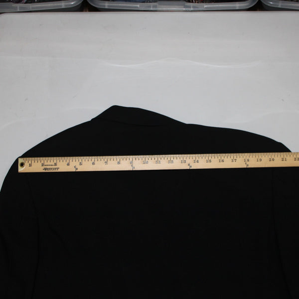 Gian Franco Ferre Sz 58 Blazer Jacket Black Three Button 100% Lana Wool Blazer