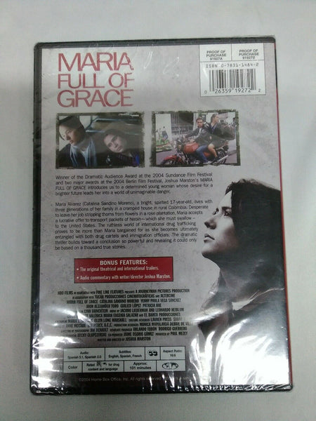 Maria Full of Grace NEW (DVD, 2004) Factory Sealed
