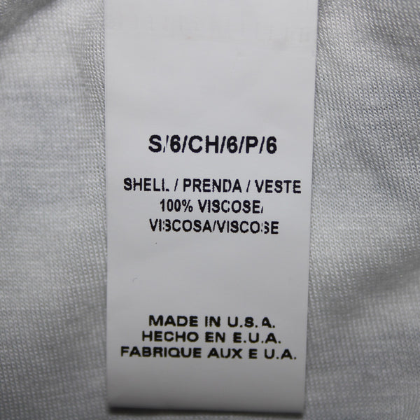 Vitamin A Sz S/6 White Navy Blue Striped Lined Pull Over 100% Viscose Dress