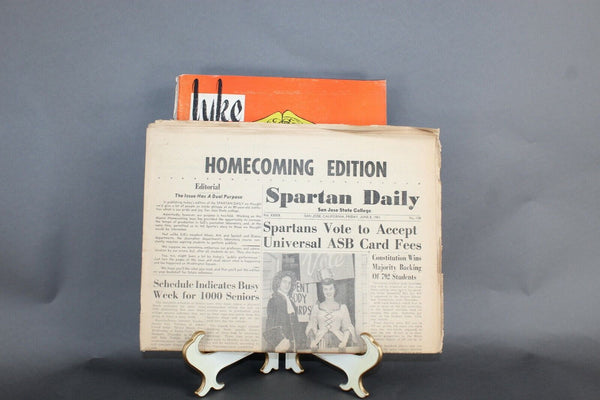 Lyke San Jose State College Spring Issue 1951 With Magazine Football Program