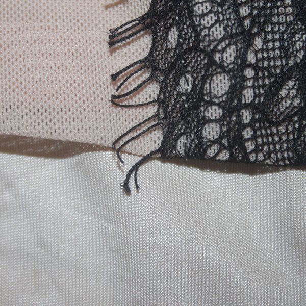 Mika & Gala Dress NEW Sz 8 Nude Black Lace Sleeveless Poly Spandex Dress