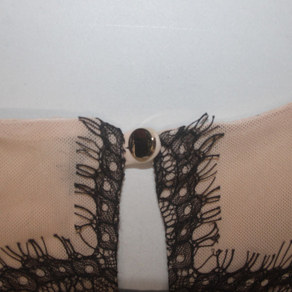 Mika & Gala Dress NEW Sz 8 Nude Black Lace Sleeveless Poly Spandex Dress