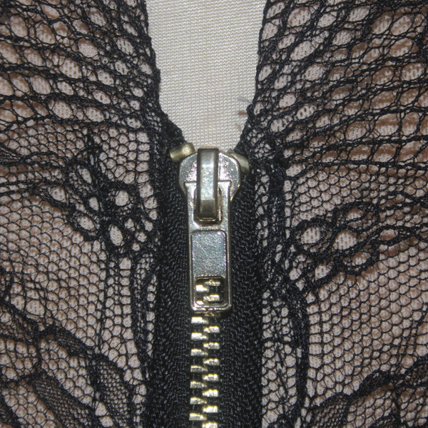 Mika & Gala Dress NEW Sz 8 Nude Black Lace Sleeveless Poly Spandex Dress