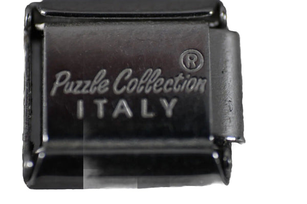 Puzzle "I Love Shopping" Stainless Steel Goldtone Stretch Link Italian Charm