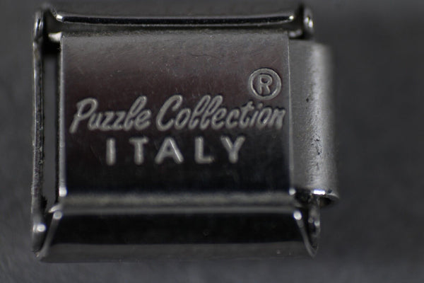 Puzzle "I Love Shopping" Stainless Steel Goldtone Stretch Link Italian Charm
