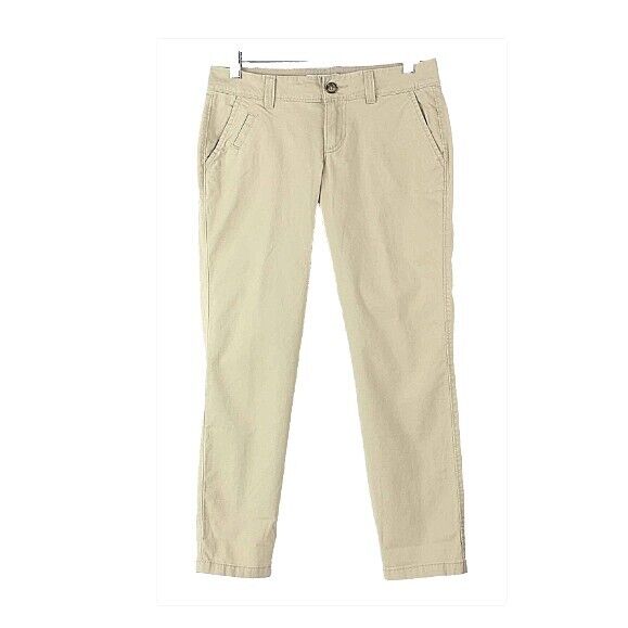 Old Navy Sz 2 x 27" Tan Cotton Spandex Slim 5 Pocket Trouser Pant