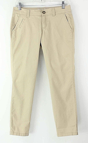 Old Navy Sz 2 x 27" Tan Cotton Spandex Slim 5 Pocket Trouser Pant