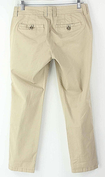 Old Navy Sz 2 x 27" Tan Cotton Spandex Slim 5 Pocket Trouser Pant