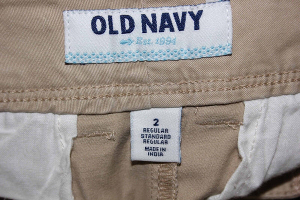 Old Navy Sz 2 x 27" Tan Cotton Spandex Slim 5 Pocket Trouser Pant