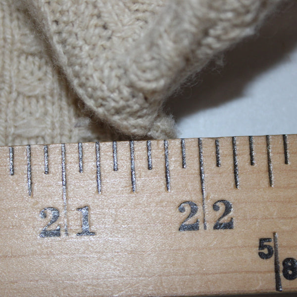 Everlane Sweater Sz XS Tan White Knit Buttons Recycled Cashmere Sweater