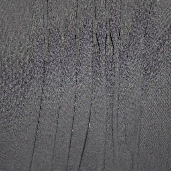 Fendi Pant Sz 44 x 33 Black Sheer Pleated Rayon Elastane Wide Leg Dress Pant