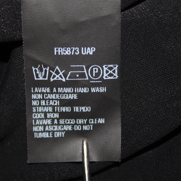 Fendi Pant Sz 44 x 33 Black Sheer Pleated Rayon Elastane Wide Leg Dress Pant