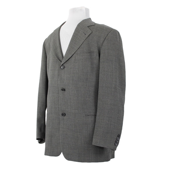 Hugo Boss Einstein Sz 42R Gray Brown Weave 3 Button 100% Wool Blazer Jacket