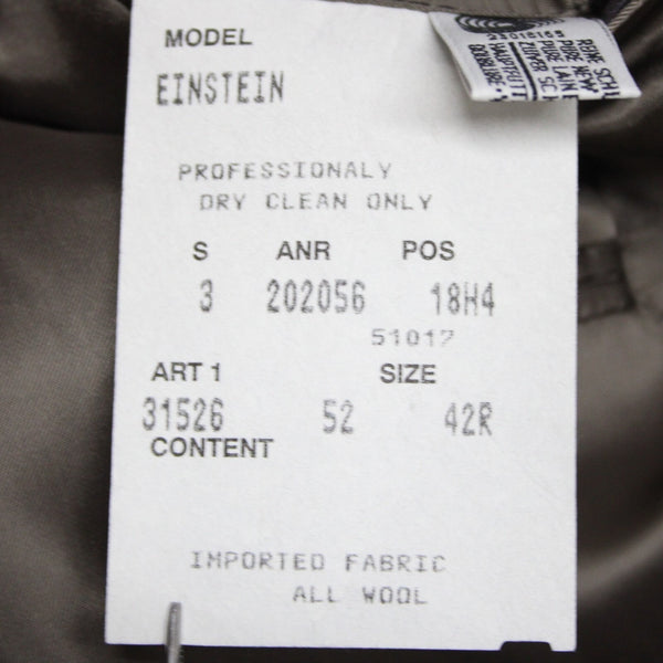 Hugo Boss Einstein Sz 42R Gray Brown Weave 3 Button 100% Wool Blazer Jacket