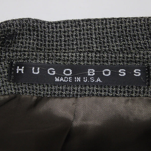 Hugo Boss Einstein Sz 42R Gray Brown Weave 3 Button 100% Wool Blazer Jacket