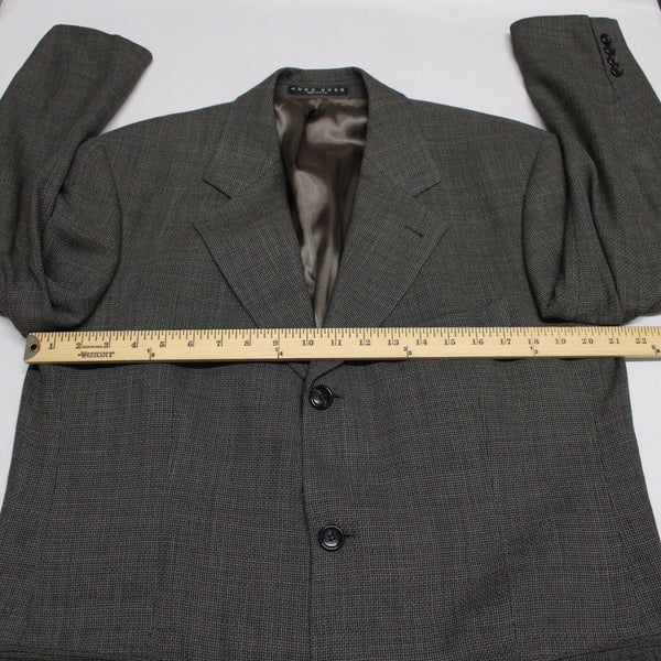 Hugo Boss Einstein Sz 42R Gray Brown Weave 3 Button 100% Wool Blazer Jacket