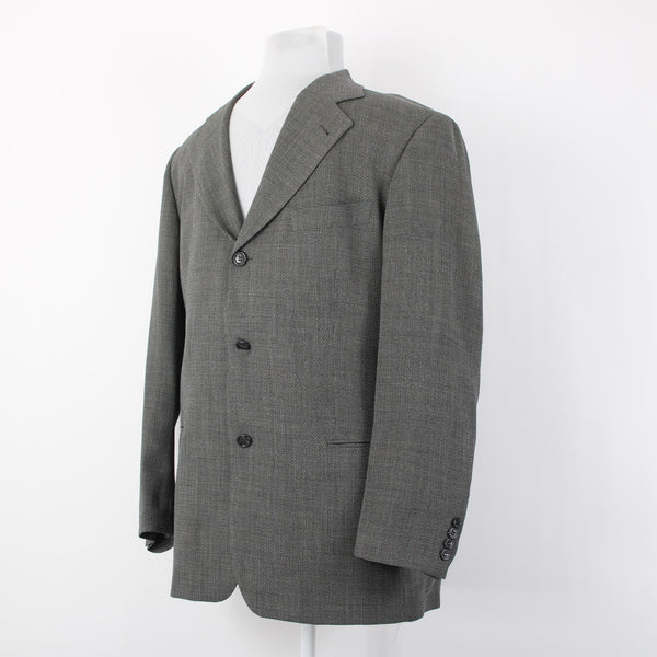 Hugo Boss Einstein Sz 42R Gray Brown Weave 3 Button 100% Wool Blazer Jacket