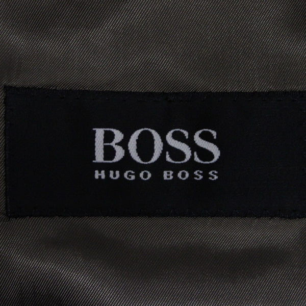 Hugo Boss Einstein Sz 42R Gray Brown Weave 3 Button 100% Wool Blazer Jacket