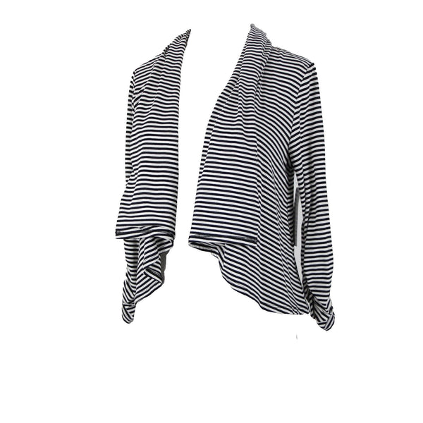 Karen Kane NEW $74 Marrakech II Sz S Black White Stripe Rayon Spandex Wrap
