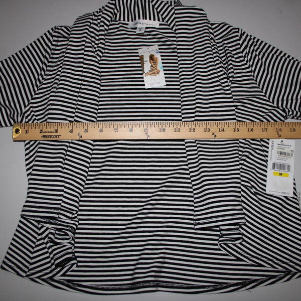 Karen Kane NEW $74 Marrakech II Sz S Black White Stripe Rayon Spandex Wrap