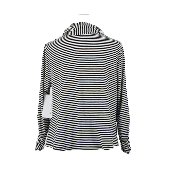 Karen Kane NEW $74 Marrakech II Sz S Black White Stripe Rayon Spandex Wrap