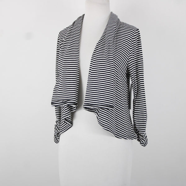 Karen Kane NEW $74 Marrakech II Sz S Black White Stripe Rayon Spandex Wrap