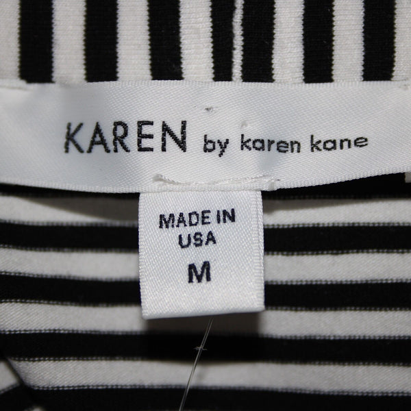 Karen Kane NEW $74 Marrakech II Sz S Black White Stripe Rayon Spandex Wrap