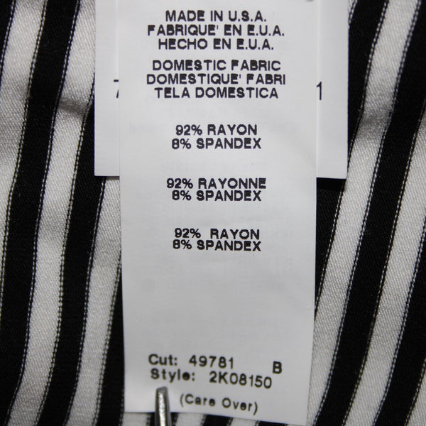 Karen Kane NEW $74 Marrakech II Sz S Black White Stripe Rayon Spandex Wrap