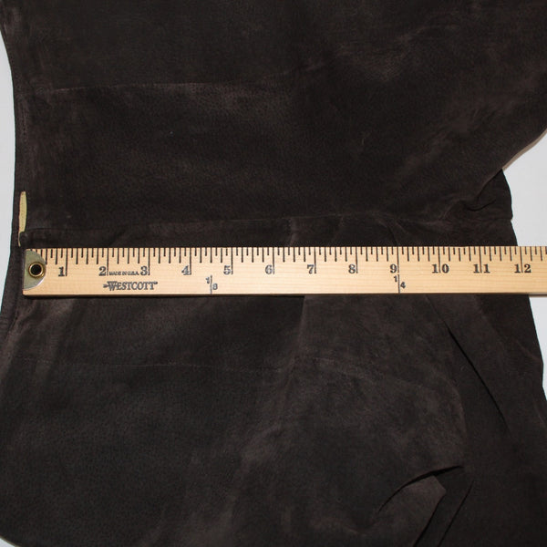 Caslon Pant Sz 6 x 30 Brown Lined Ankle Suede Genuine Leather Polyester Pant