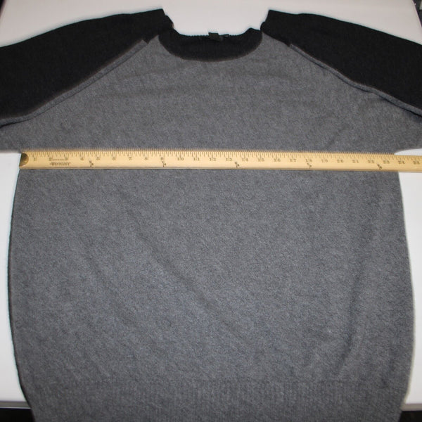 Ermenegildo Zegna Sz XXL Gray Blue Drk Gary Long Sleeve 100% Cashmere Sweater