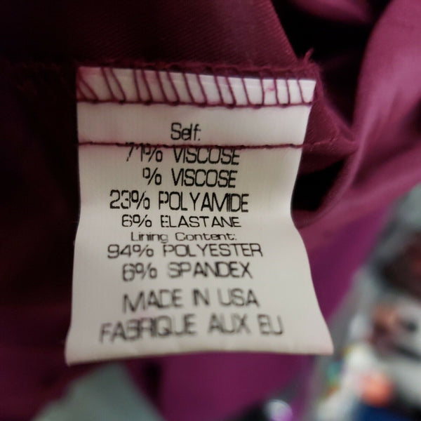 Theory Sz M Plum Purple Multi Tiered Viscose Blend Ponte Knit Lined Dress
