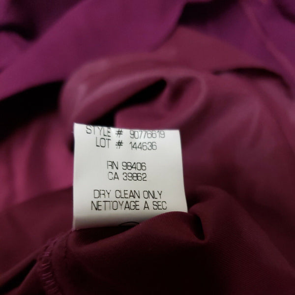 Theory Sz M Plum Purple Multi Tiered Viscose Blend Ponte Knit Lined Dress