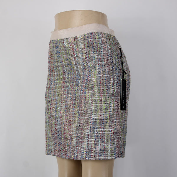 Willi Smith Skirt NEW Sz 4 Mint Green Peach Multi Pencil Poly Acrylic Skirt