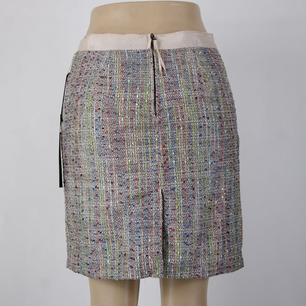 Willi Smith Skirt NEW Sz 4 Mint Green Peach Multi Pencil Poly Acrylic Skirt