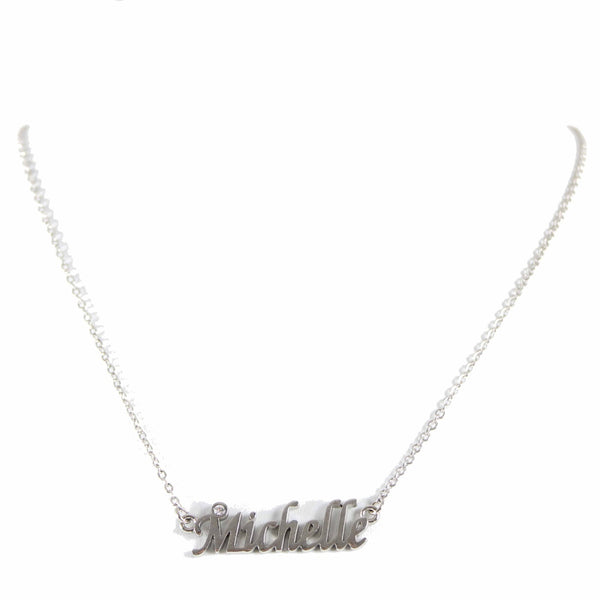 MICHELLE Necklace NEW Rhinestone Accent 14.5" w 4.5" Multi Ring Ext Necklace