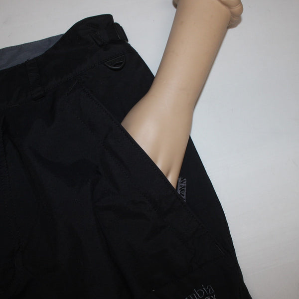 Columbia Snow Pants Vertex Sz S Black Pockets Adjustable Waist 100% Nylon Poly