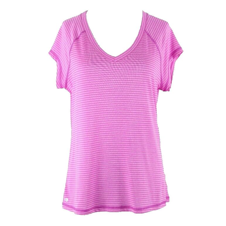 Ideology NEW Sz M Purple Pink Striped Lightweight Polyester Blend Top