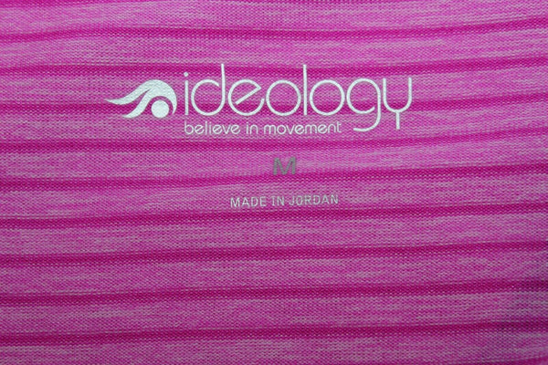 Ideology NEW Sz M Purple Pink Striped Lightweight Polyester Blend Top